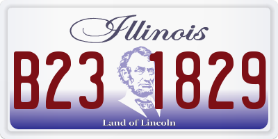 IL license plate B231829