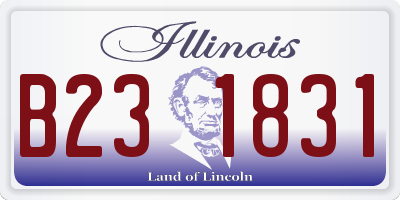 IL license plate B231831