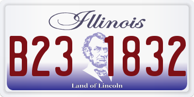 IL license plate B231832