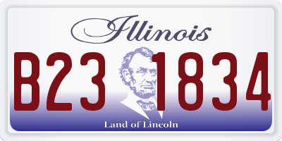 IL license plate B231834