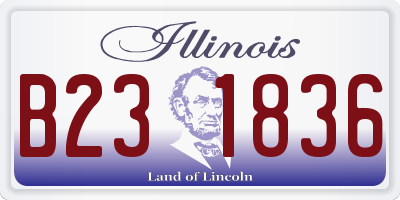 IL license plate B231836