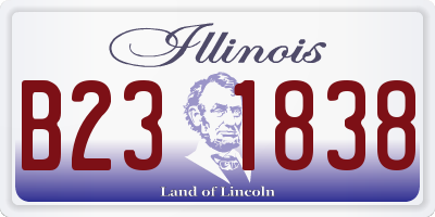 IL license plate B231838