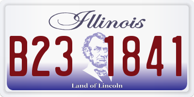 IL license plate B231841