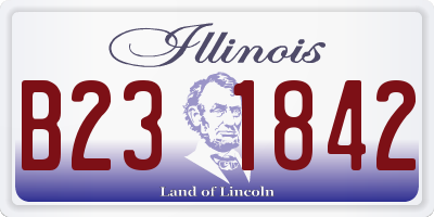 IL license plate B231842