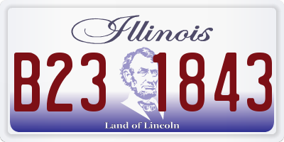 IL license plate B231843