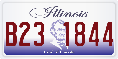 IL license plate B231844