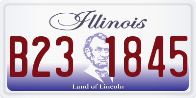 IL license plate B231845