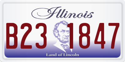 IL license plate B231847