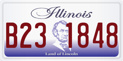 IL license plate B231848
