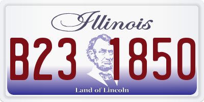 IL license plate B231850
