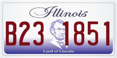 IL license plate B231851