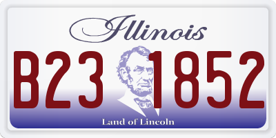 IL license plate B231852