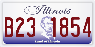 IL license plate B231854