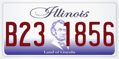 IL license plate B231856