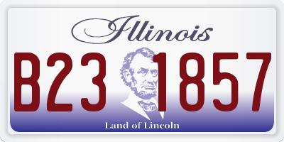 IL license plate B231857