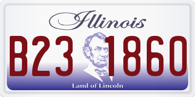 IL license plate B231860