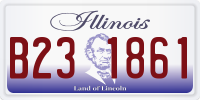 IL license plate B231861