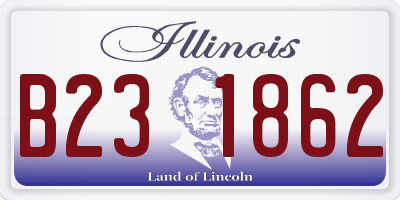 IL license plate B231862