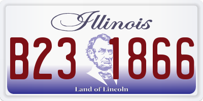 IL license plate B231866