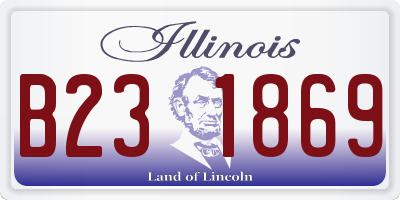 IL license plate B231869