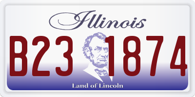 IL license plate B231874