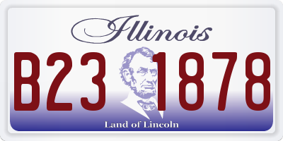 IL license plate B231878
