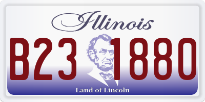 IL license plate B231880