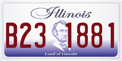 IL license plate B231881