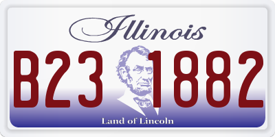 IL license plate B231882