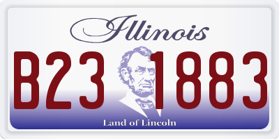 IL license plate B231883