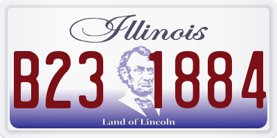 IL license plate B231884