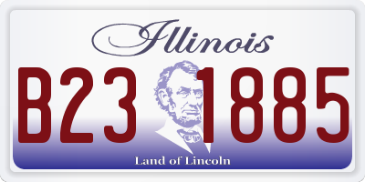 IL license plate B231885