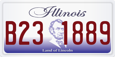 IL license plate B231889
