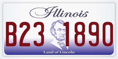 IL license plate B231890