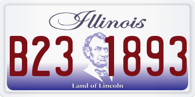 IL license plate B231893
