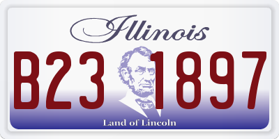 IL license plate B231897