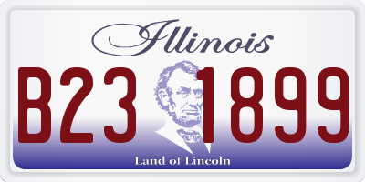 IL license plate B231899