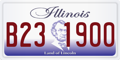 IL license plate B231900