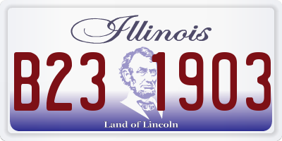 IL license plate B231903