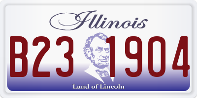 IL license plate B231904