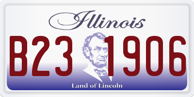 IL license plate B231906