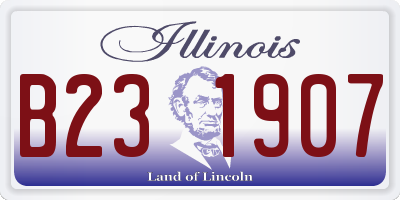 IL license plate B231907