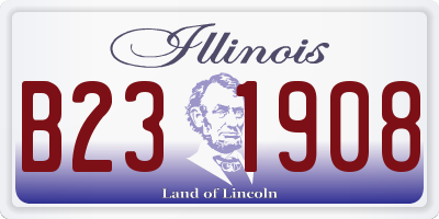 IL license plate B231908