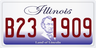 IL license plate B231909