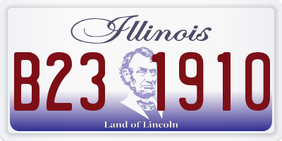 IL license plate B231910