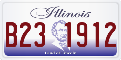 IL license plate B231912