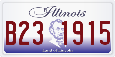 IL license plate B231915