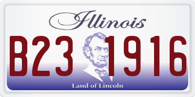 IL license plate B231916