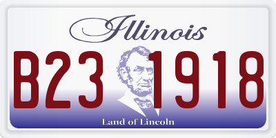 IL license plate B231918