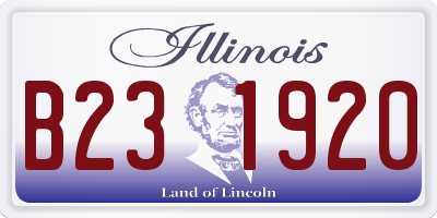 IL license plate B231920